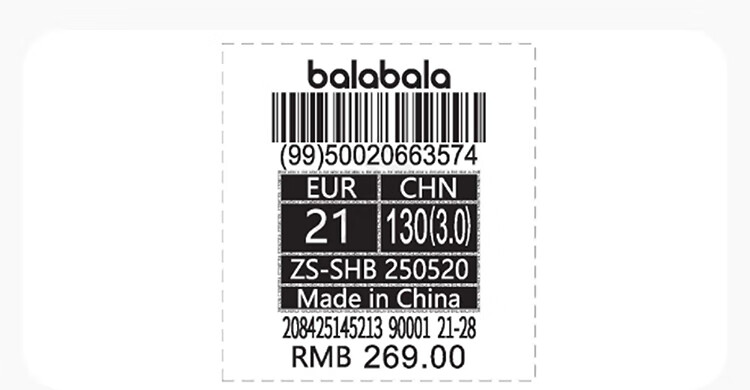 BALABALA Kids Toddler Shoes Boys Girls Baby Shoes 2025 New Autumn Winter Non-Slip Cute 208425145213 6