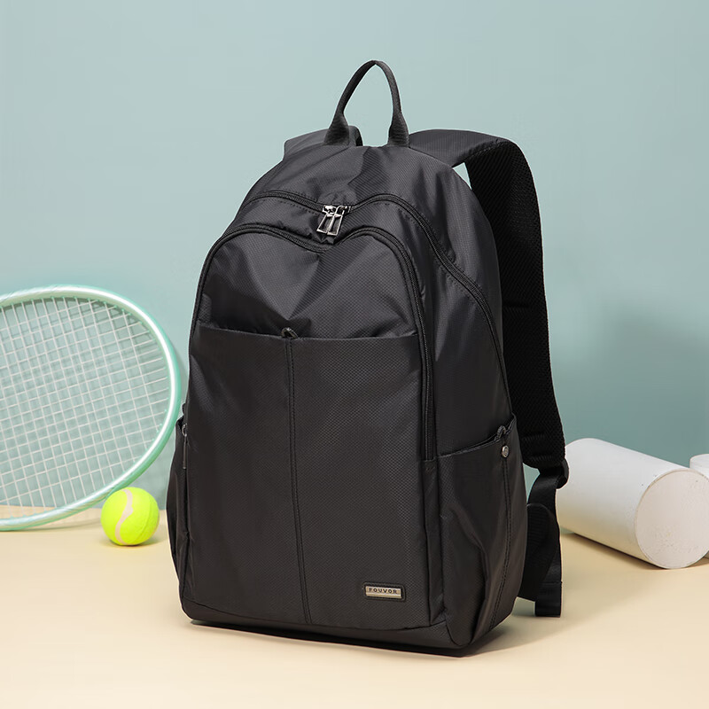 FOUVOR Fashion Women's Outdoor Casual Oxford Cloth Backpack Large Capacity Short Trip School Bag Black