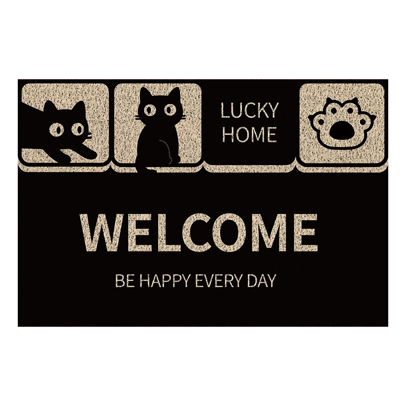 Bodisi Entrance Door Mat, Cuttable Anti-Dust Non-Slip Easy-Clean Coir Floor Mat 120x80CM