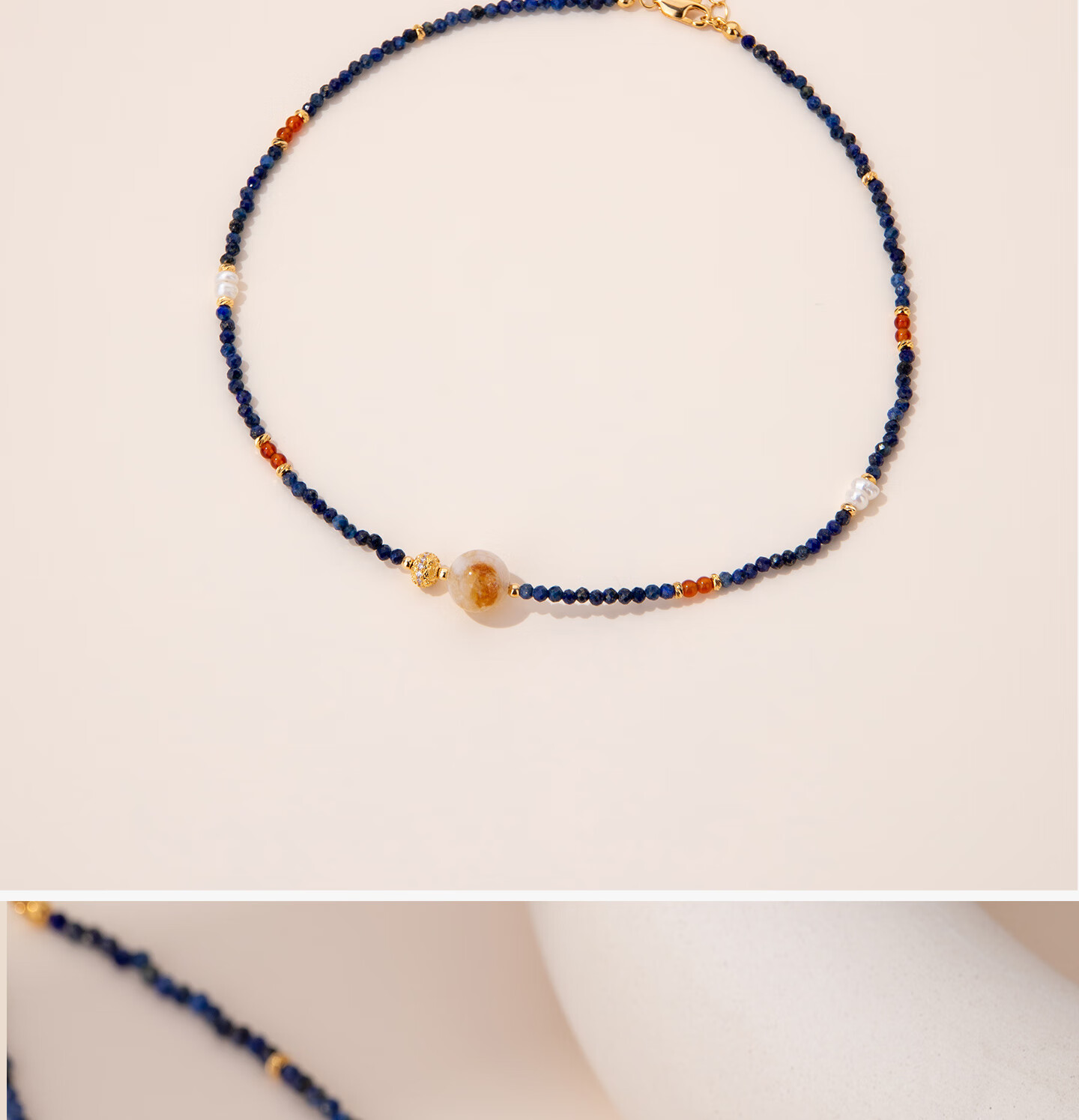 Qlady Huangta Crystal Pearl Necklace for Women High-End 2026 New Year Edition Luxury Niche Clavicle Sweater Chain Birthday Gift 9