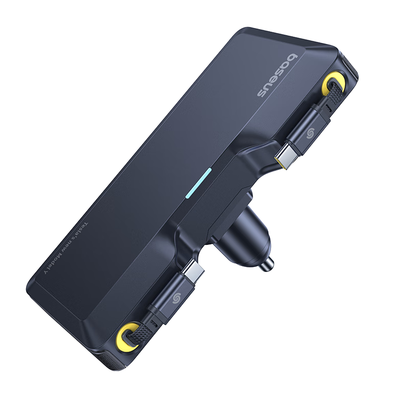 Baseus Tesla Dock Car Charger Hub GaN Super Fast Charging Updated Model Y/YL Dedicated C+C Compatible with Apple 17 Huawei Xiaomi 4th Gen Lite