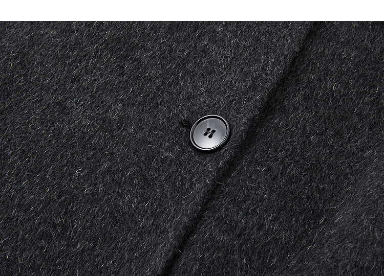 Demana [Silent Luxury Core] Winter Asymmetric Lapel Shearling Double-Faced Wool Long Women's Wool Coat 4