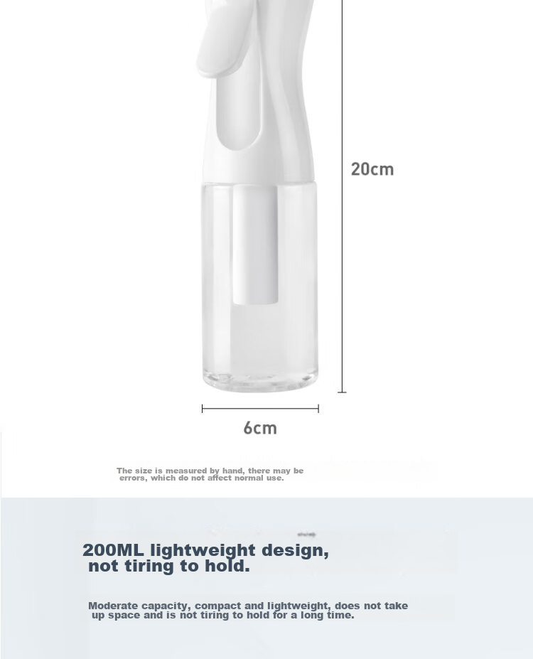 Cigeman High-Pressure Spray Bottle [200ml White Transparent], Fine Mist Spray Bottle for Makeup, Hydration, And Disinfectio 4