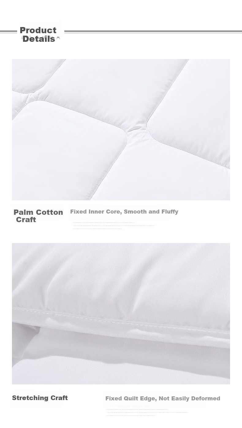 FUANNA Comfortable Seven-Hole Antibacterial Fiber Quilt, Pure Cotton Fabric, Winter Comforter, 7 Jin (3.5 Kg), 203*229cm, White 12