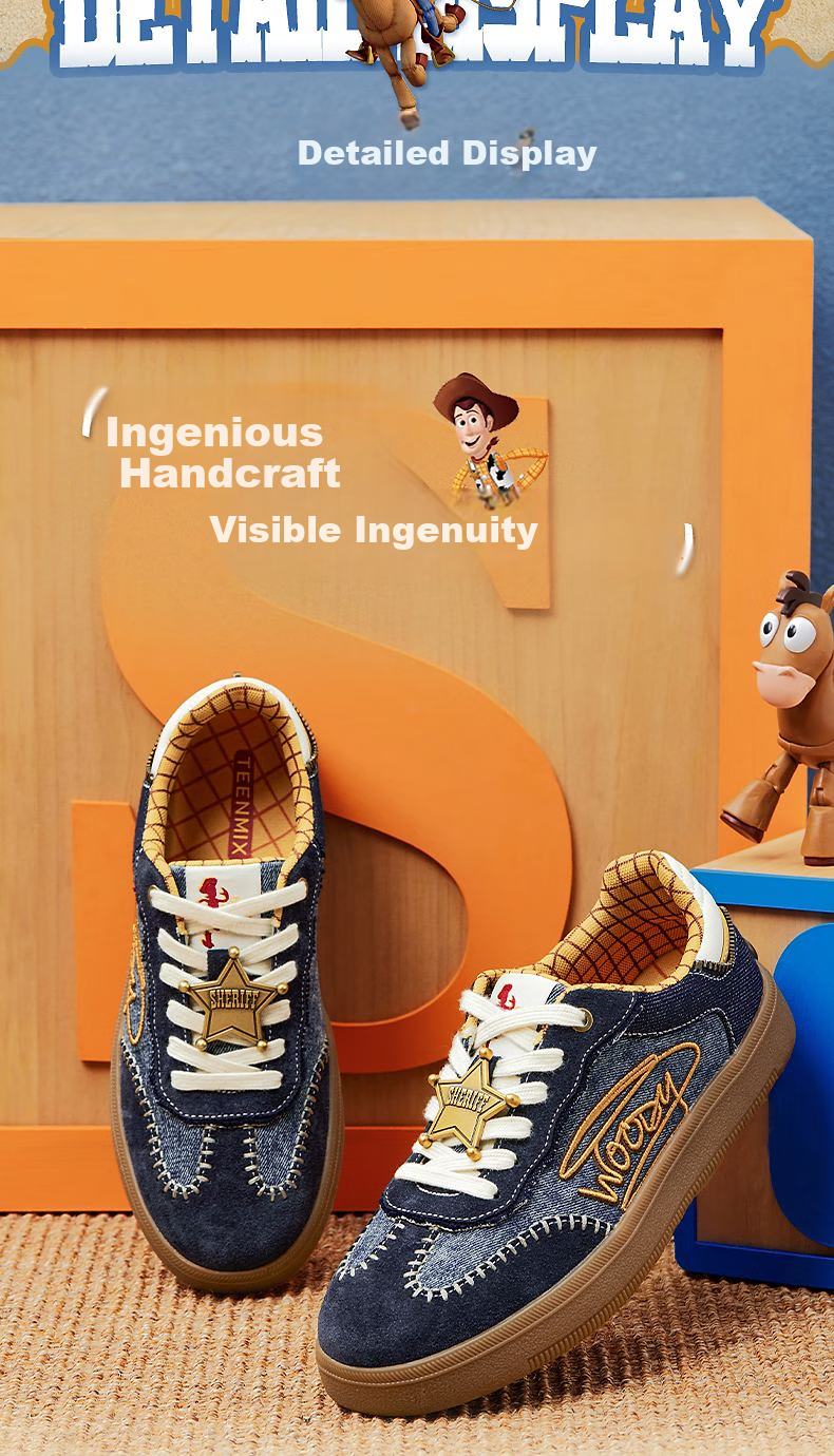 Tianmeiyi Hou Minghao Recommended Toy Story Collaboration Handmade De Xun Strawberry Bear Pink Unisex Sports Sneakers 14