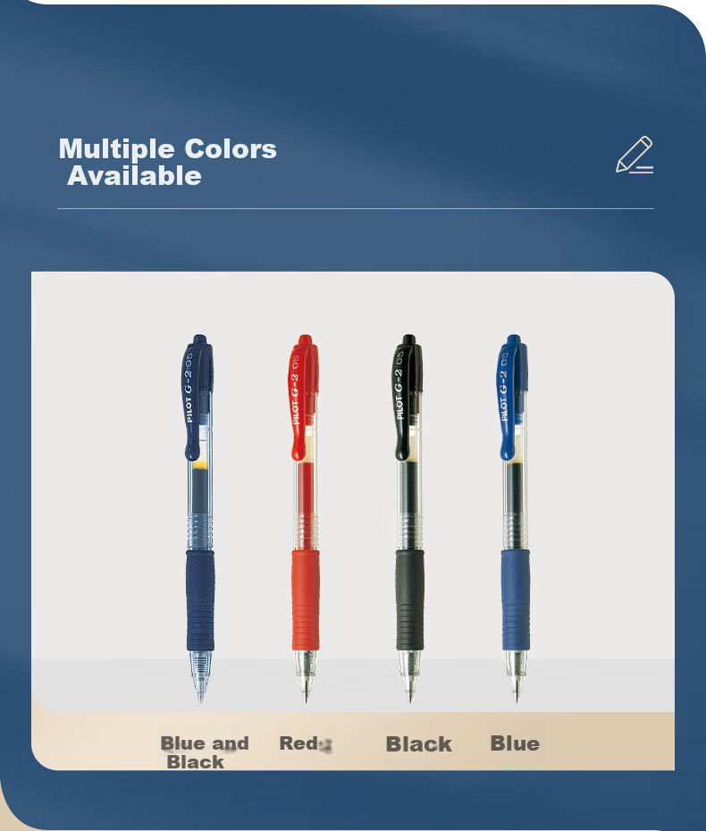 PILOT Retractable G2 Gel Pen with Bullet Tip, Rollerball Pen for Exams And Study, Office Stationery Set BL-G2 Black 0.38mm 6-Pack 8
