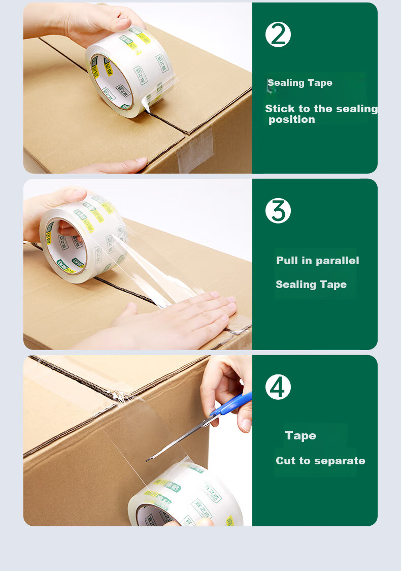 Yessel Thick High-Adhesive Transparent Packing Tape, 48mm*60m*54μm, 6 Rolls, Warehouse Logistics Express Moving Packaging Wide Tape 14