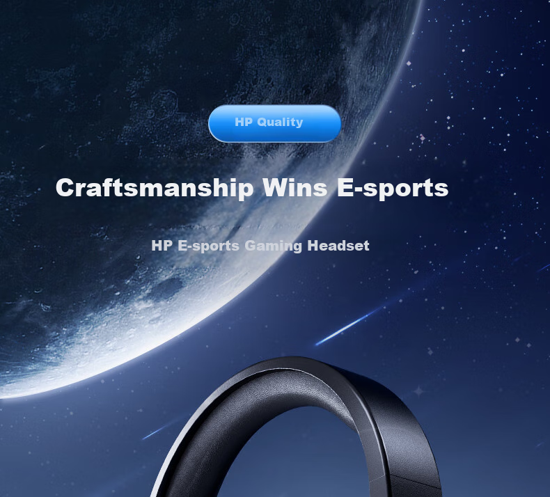 HP DHE-8013 Wired Headphones, Noise-Cancelling Stereo Surround Gaming Headset, Suitable for Study And Entertainment on Computers And Laptops, Changwan Triangle 1