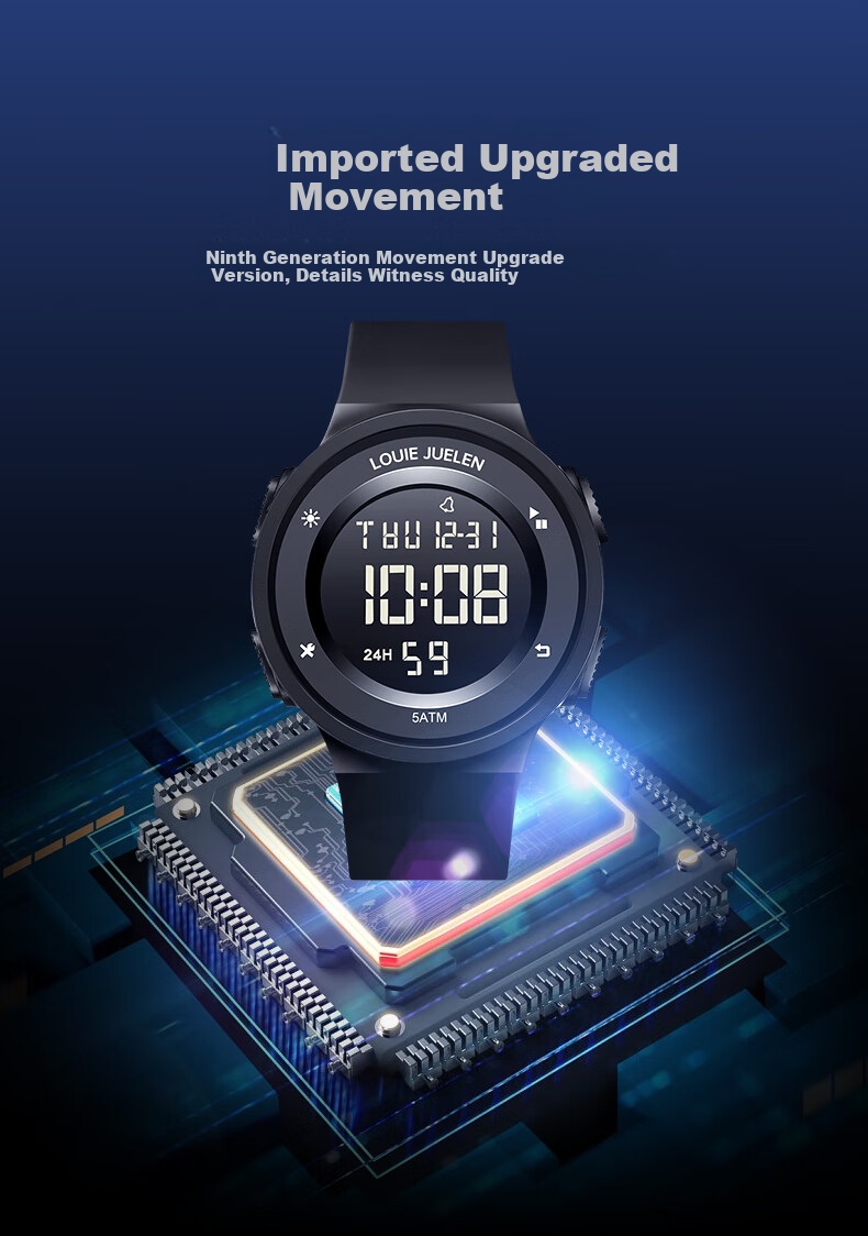 GEORGCOUNT 2025 New Watch for Men, Teenagers, Middle And High School Students, Men's Sports Multi-Functional Children's Electronic Watch for Boys 7