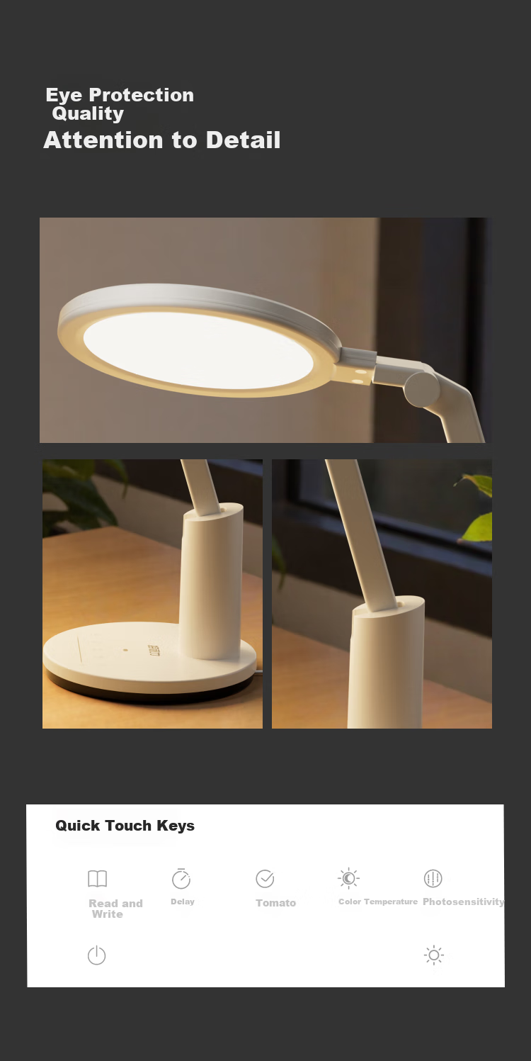 Haoshili Eye Protection Study Lamp for Bedroom, Students And Children, Bedside Reading And Writing LED Light TG035Pro 12