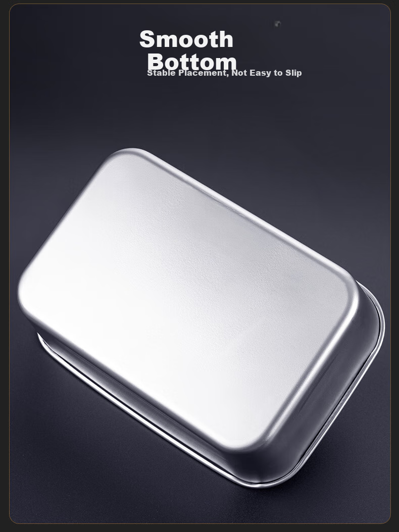 Jinyaoshi Stainless Steel Food Storage Containers, Meal Prep Boxes, Portion Containers, Refrigerator Storage Boxes, 3-Piece Set, Small Size with Lids, GK-PC650 10
