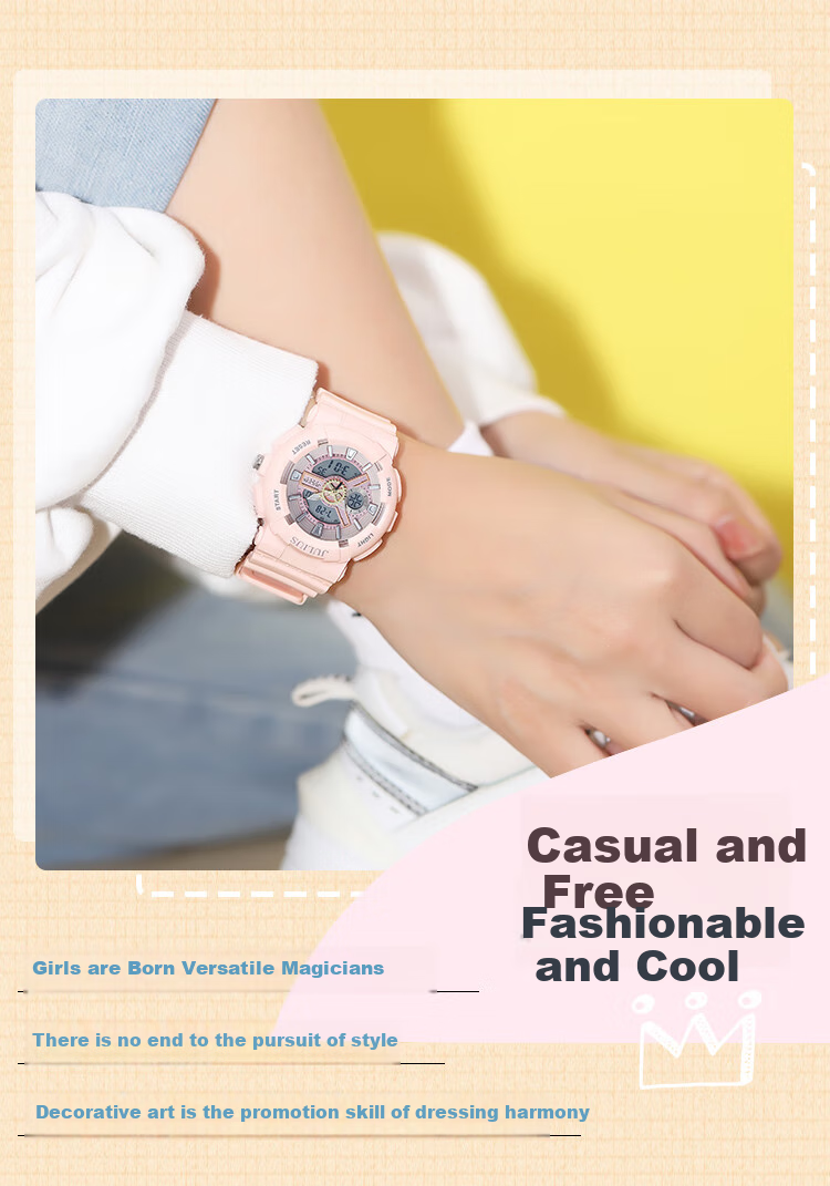 Julius Watch for Women, Instagram Style Unicorn Fashion Sports Student Luminous Unisex Electronic Watch White JA-1276A 6