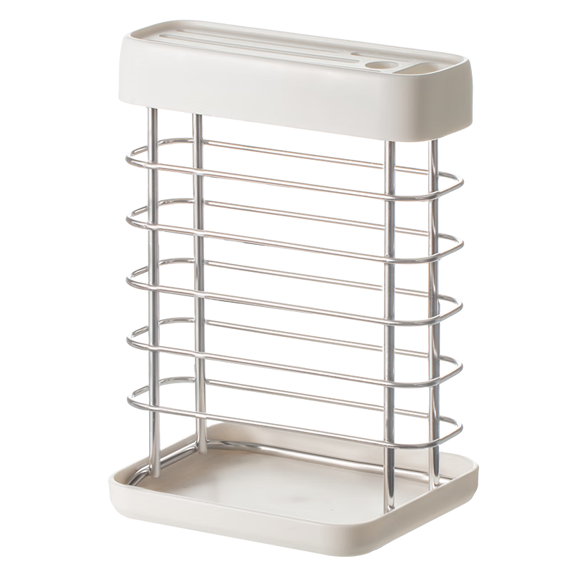 Lanjiaoluo Kitchen Knife Holder, Storage Rack, Simple Countertop Draining Rack, Scissors Holder, Integrated Storage Rack, Kitchen Utensils Organizer
