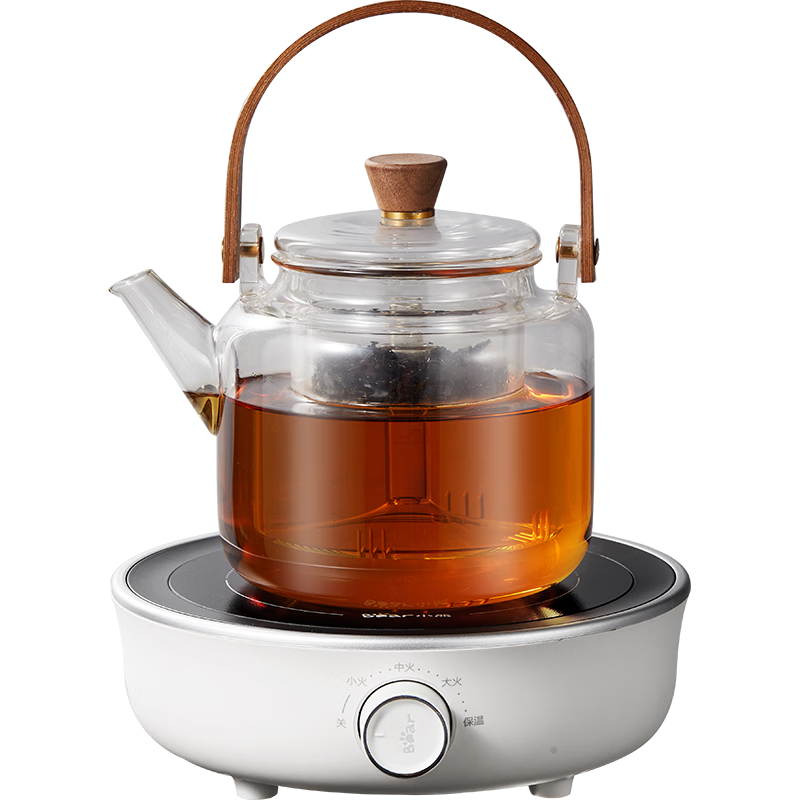 Bear Electric Ceramic Stove Mini Tea Brewing Pot for White Tea, Black Tea, Pu'er And Health Tea, Compact Multi-Functional Home Use Quiet Cooking Tea Brewing Pot J13Z5