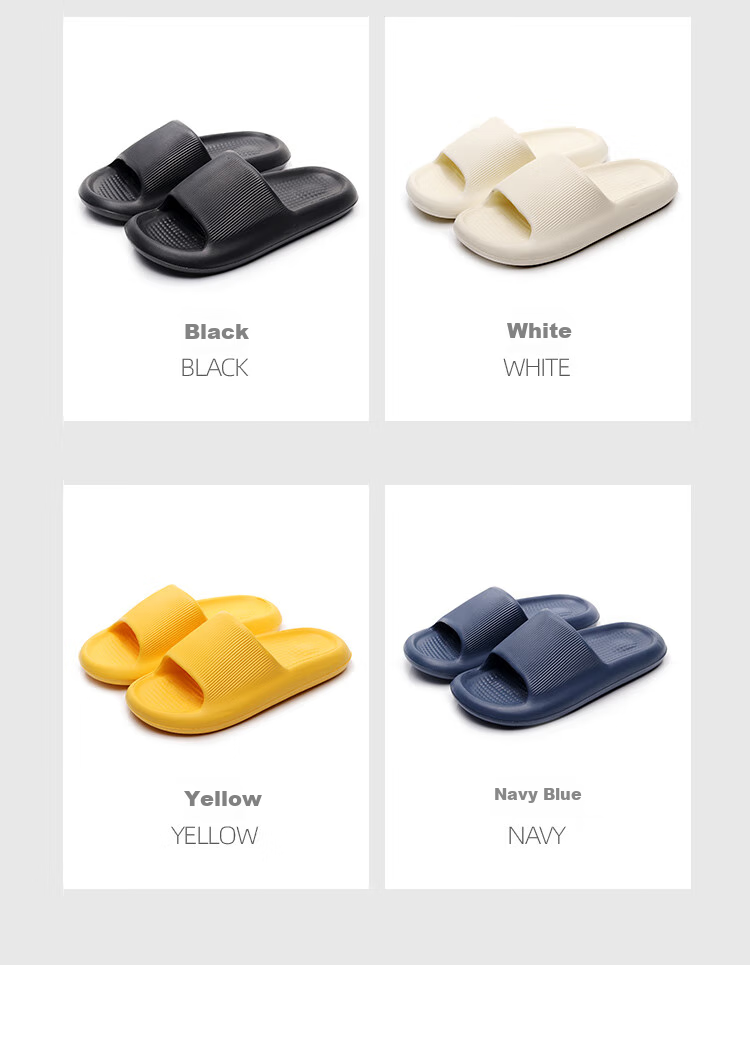 GUOLUOFEI Home Slippers for Men And Women, Indoor Non-Slip EVA Soft Sole, for Bathing And Summer Outdoor Wear, Black, Size 42-43 2