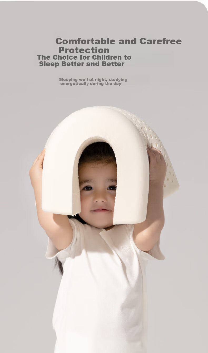 JaCe Children's Latex Pillow, Imported from Thailand, 96% Natural Latex, Class A Pillow Core, for Ages 6-15, White 5