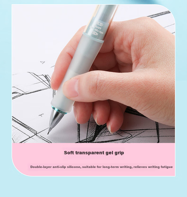 PILOT Dr.Grip Nicola N24 Grip Series Mechanical Pencil for First Grade Elementary School Students And Children HDGCL-5N24 0.5 White Flower 6