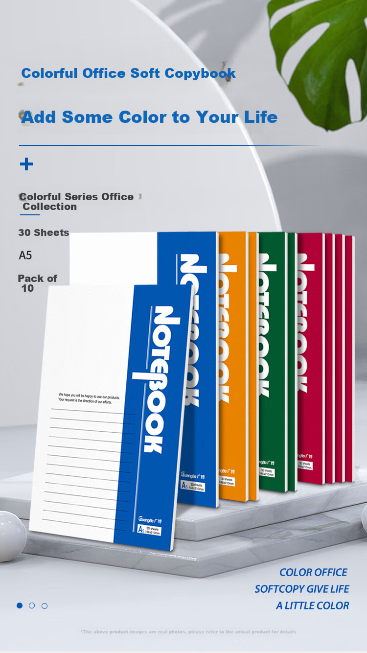 GuangBo 30 A5 Notebooks, Soft Cover, Wirebound, Journal, Office Supplies, Mixed Pack of 10, GBR0789 2