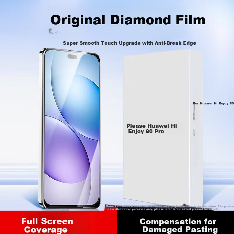 KOOLIFE [Upgraded Anti-Shatter Edge] Tempered Glass Screen Protector for Huawei Hi Enjoy 80 Pro, Full Coverage Ultra-Thin HD Film, Shatterproof And Fingerprint Resistant Protective Film for Hi Enjoy 80 Pro Smartphone