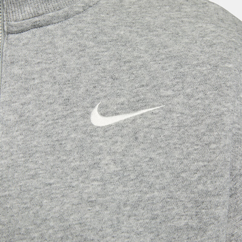 NIKE Women's Sportswear, Knitted Lapel, Classic Versatile, Zip-Up Pullover DQ5768-063 Silver, Size L 5