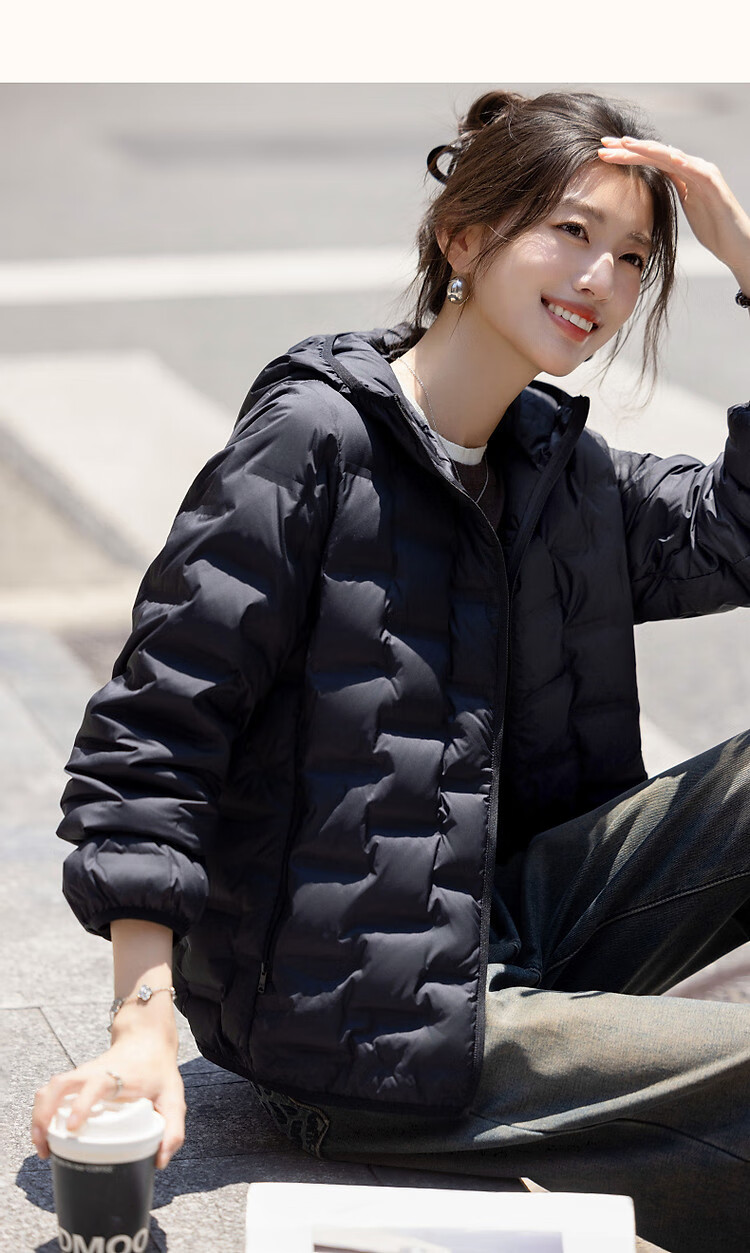 Demana [Milk Ball First Snow] Women's Winter High Warmth 90% Duck Down Quilted Tape Edge Down Jacket 33