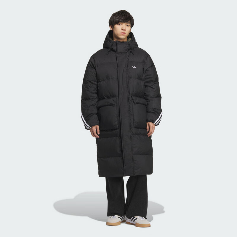 Adidas Originals Unisex 3S LONG DOWN U Long Down Jacket KC2564 Black S 2