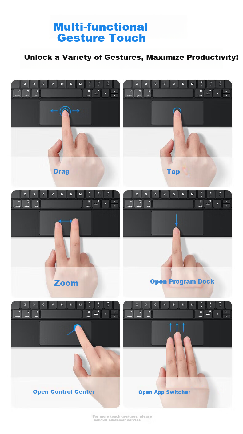 COOLSTART Magnetic Floating Keyboard Case for Apple IPad 12th/11th Gen/A16/10th Gen, Compatible with 11/10.9-Inch IPads, Protective Cover And Stand, White 14