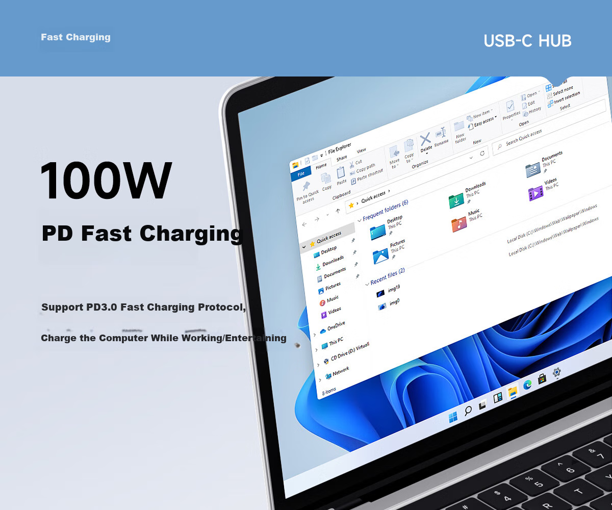 Hagibis Expansion Dock, Desktop Hub, USB Multi-Port Adapter, Type-C Hard Drive Enclosure, M.2 Expansion, Thunderbolt 4 Compatible with Apple Computers, MacBook Laptops, HDMI 20