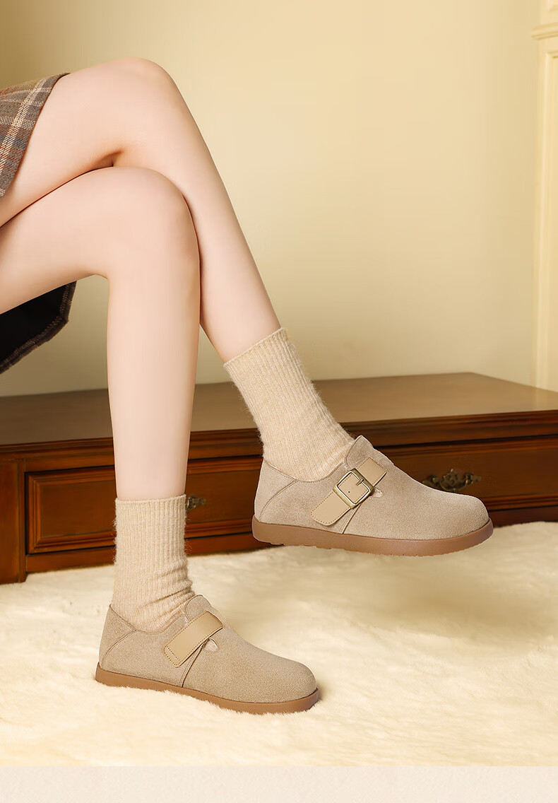 ZHR Bokeng Women's Versatile Lightweight Slip-On Casual Shoes with Soft Soles, Comfortable Commuter Shoes for Women, AB167 Khaki Color, Size 38 24