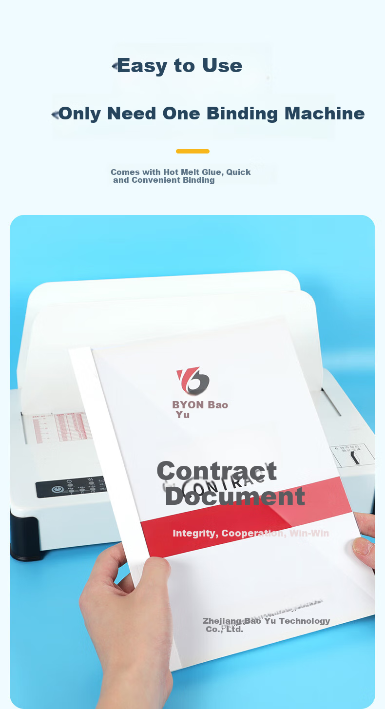 BYON 20 Hot Melt Cover Sleeves 10MM, Hot Melt Binding Machine Plastic Covers, Transparent Covers for Contracts A4, Glue-Bound Covers, Hot Melt Binding Machine Covers, Glue Sheets for Tender Documents 10