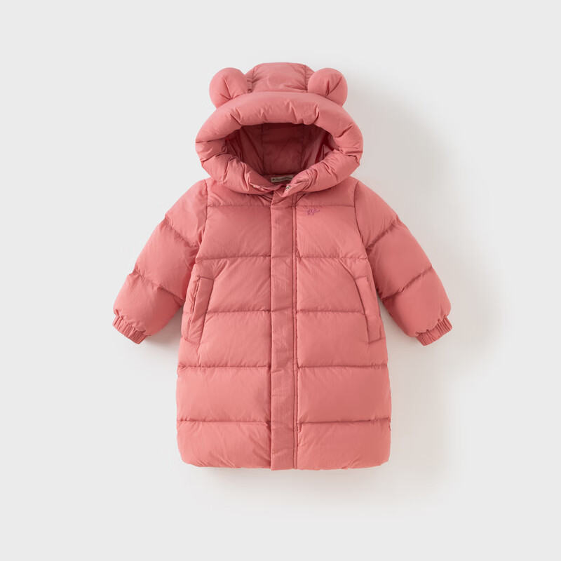 DAVE & BELLA Kids Long Down Jacket Boys Winter Coat Girls Three-Proof Outerwear Baby Toddler Winter Clothes