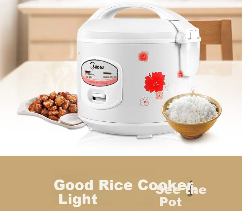Midea Rice Cooker 3L Household Mechanical Type, Cast Heating Plate, Simple And Easy to Control, Black Crystal Inner Pot Mini Rice Cooker MB-YJ308J [ZMD Peace of Mind Series] 3