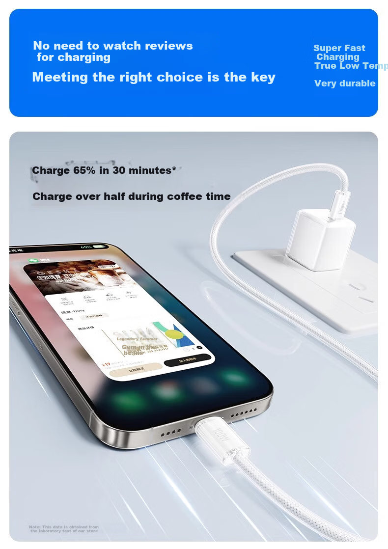 Nengshi Apple 15/16 Charging Cable, Dual-Head Type-C Fast Charging Data Cable, IPhone 16/15 Pro Max Phone USB-C Car Fast Charging Cable, 2 Meters 3