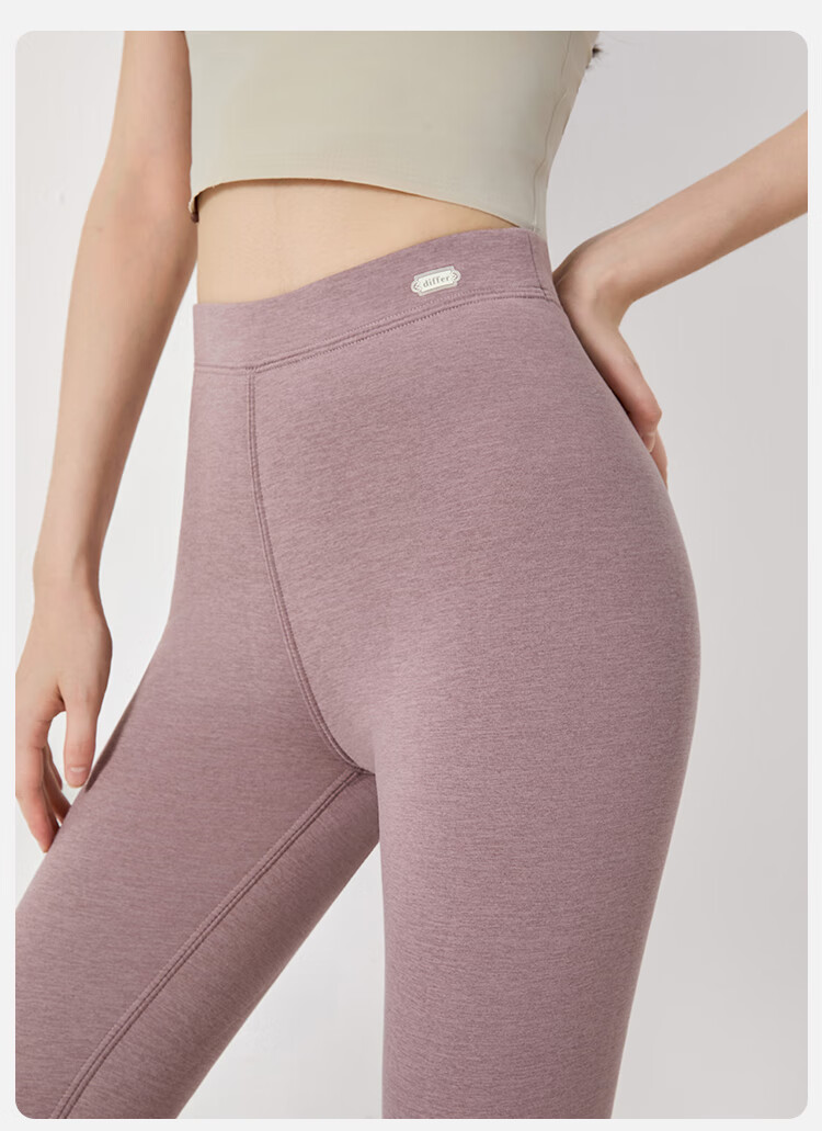 LangSha Women's Wool Thermal Pants Cotton Pants 2025 Autumn Winter New High Waist Fleece Lined Thickened Northeast Special Base Layer Pants 1