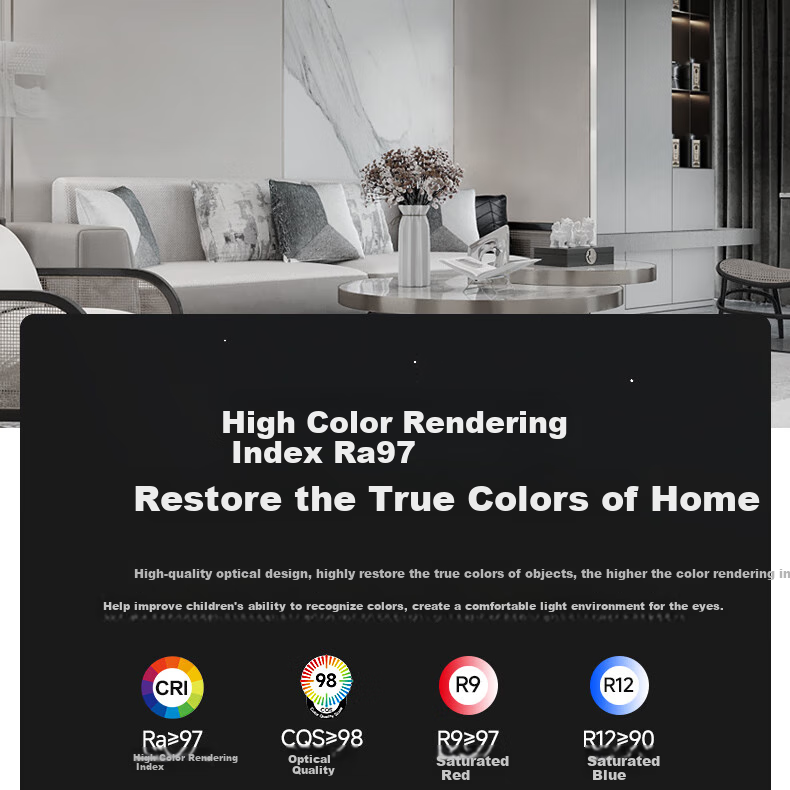 Sanxingzhaoming Anti-Blue Light American Pure Eye Protection Ceiling Light for Bedroom, Simple Luxury Crystal Smart Light for Master Bedroom And Secondary Bedroom 8