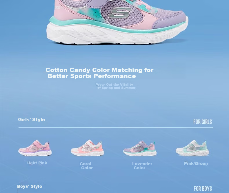 Skechers, Versatile Comfortable Children's Fashion Sports Shoes, Casual Sneakers, 303978L 15
