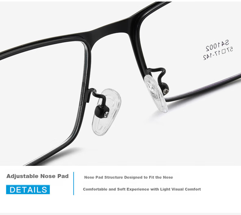 DRATRA Men's Stylish Business Nearsighted Glasses with Blue Light Protection, Prescription Available, Astigmatism Correction, Photochromic Square Frame, Ultra-Light And Non-Prescriptio 14