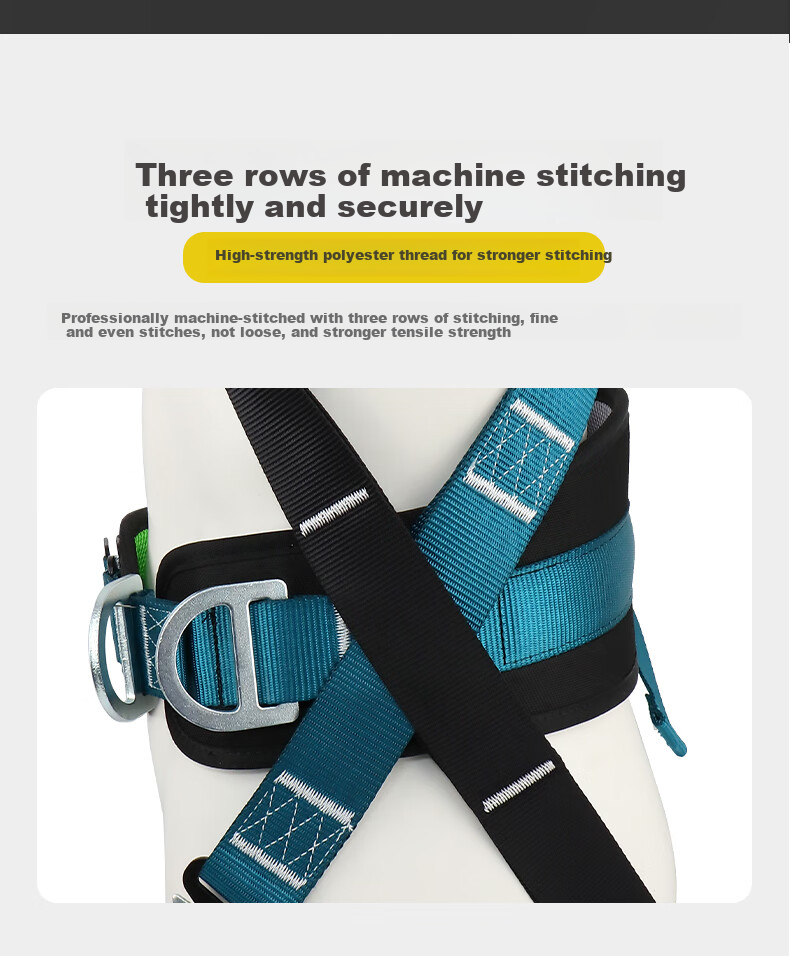 Geermu Safety Harness, Five-Point National Standard Safety Rope, High-Altitude Work GD3699, Double Large Hooks, Shock-Absorbing Pack, 1.8 Meters 14