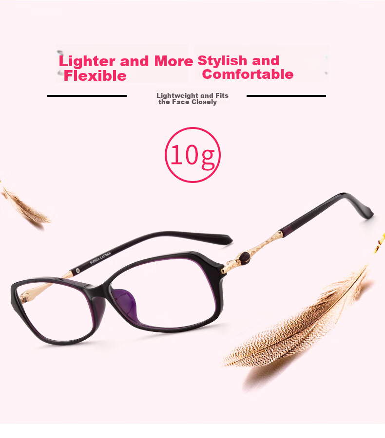 BUZZ Anti-Blue Light Reading Glasses for Women, Fashionable Ultra-Light Imported Lenses, High-Definition Presbyopic Glasses for Elderly, Genuine Comfortable School Supplies 4
