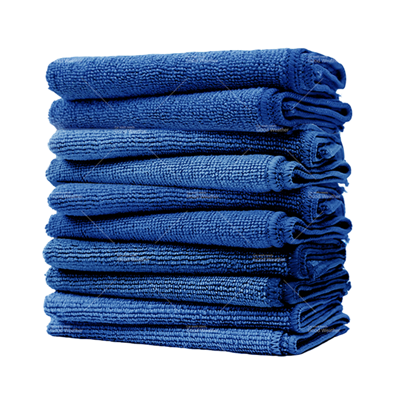 Good Weather Cleaning Cloths for Car Washing, Glass Cleaning, Housekeeping, Janitorial Work, And General Cleaning - Blue, 10 Pieces, 30*70 Cm