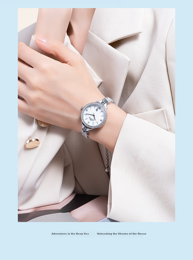 Disney Mermaid Bracelet Watch for Women, Luxury Niche Waterproof Ladies Wristwatch, Birthday And Valentine's Day Gift for Girlfriend 10