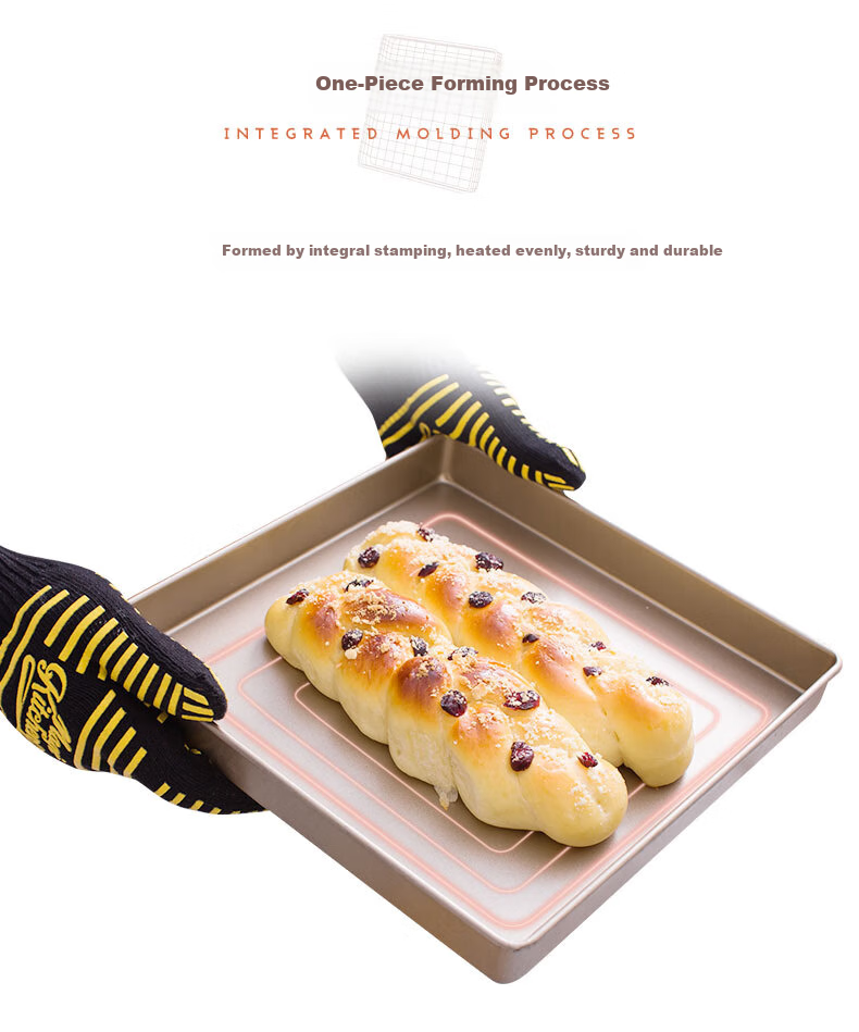 Mohuanchufang Square Baking Tray Snowflake Su Oven-Specific Cake Roll 28cm Baking Swiss Roll Snowflake Pastry Tiramisu Mold 7