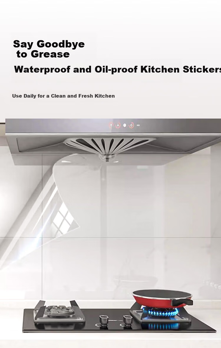 JD Original Self-Adhesive Kitchen Oil-Proof Sticker, Range Hood Stove Wall Protection Film, 0.6*5 Meters 2