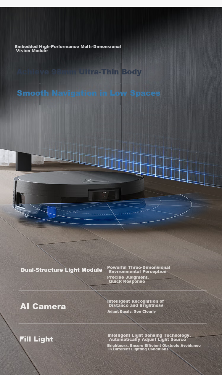 ECOVACS Robot Vacuum X11 PRO, All-In Automatic Cleaning And Washing, Drum Mop, Black And Silver, Fully Automatic Water Inlet And Outlet, Ultra-Thin Recessed Model 23