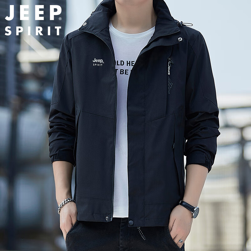 JEEP SPIRIT Men's Jacket, Spring And Autumn Outdoor Casual Windproof Coat for Me