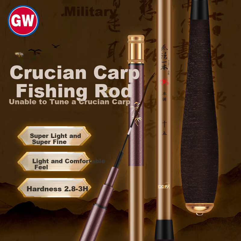 GW 4.8-Meter Fishing Rod, Ultra-Light And Ultra-Thin, Suitable for Carp Fishing, Handheld Rod, Platform Fishing Pole, Fishing Rod, Fishing Pole