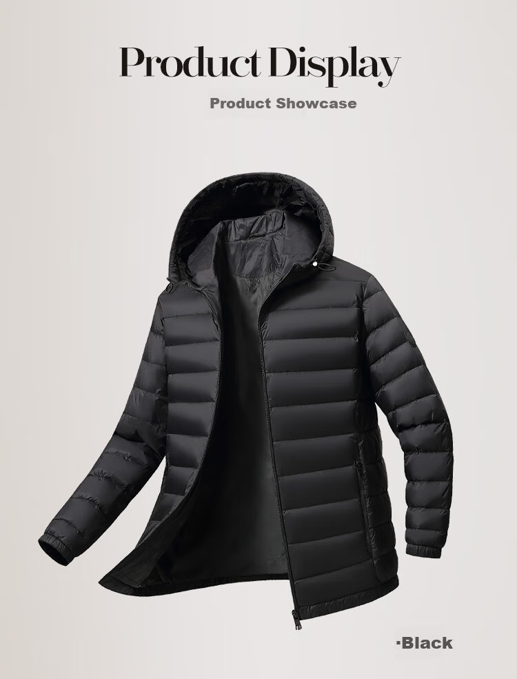 SNOWFLYING Autumn And Winter Men's down Jacket, Lightweight Short Hooded Puffer Casual Warm Windproof Coat for Men And Wome 9
