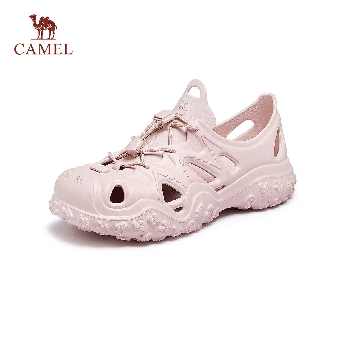 CAMEL Women's Ventilated Outdoor Beach Shoes Thick Sole Closed Toe Water Wading Hiking Shoes L25M162035 Pink Size 37
