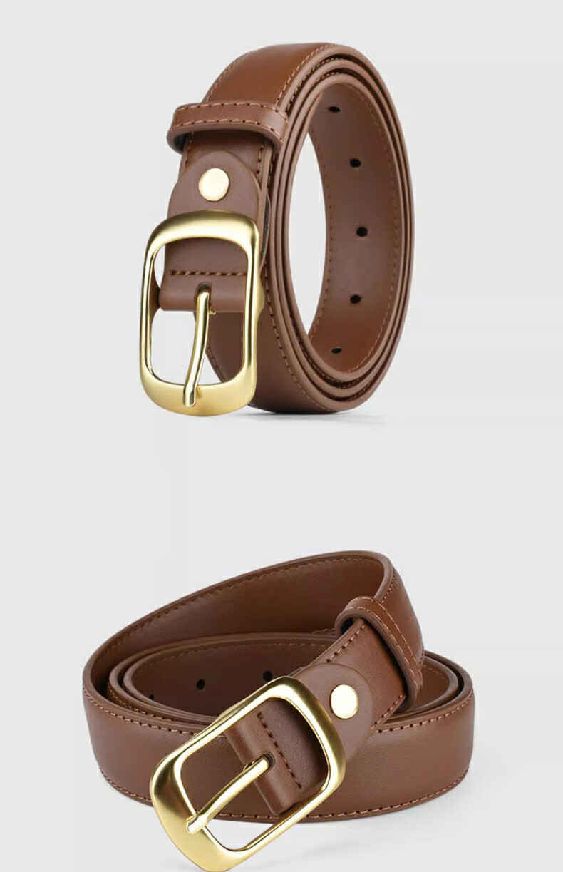 JEANSWEST Women's Leather Belt New Fashion Simple Pin Buckle Denim Pants Decorative Versatile Waistband for Skirts 9