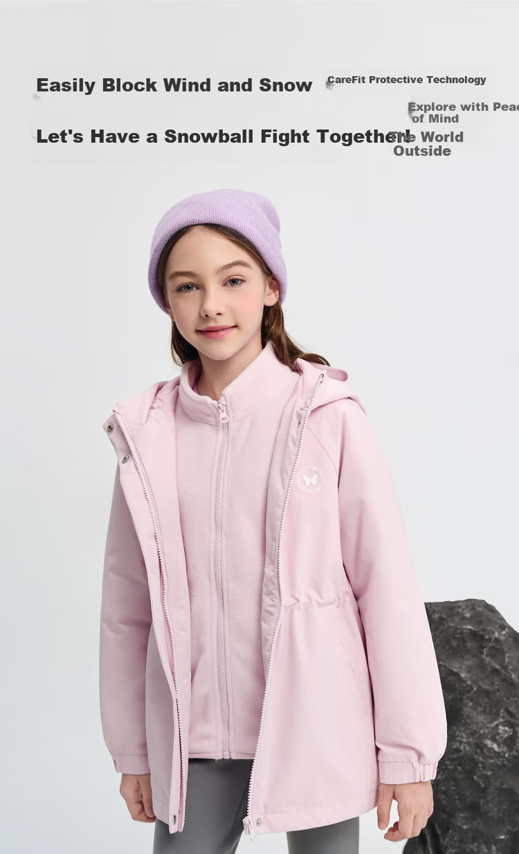 BALABALA Children's Clothing Cotton Jacket for Boys And Girls, 2026 New Spring Water-Repellent Coat, Warm Padded Outerwear, Fashionable 19